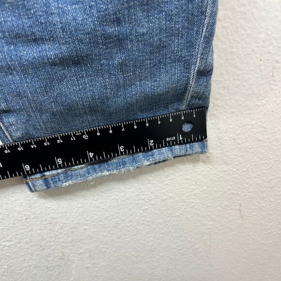 Eileen Fisher ladies Organic Cotton cropped Jeans 8 Blue capsule distressed - Picture 8 of 15